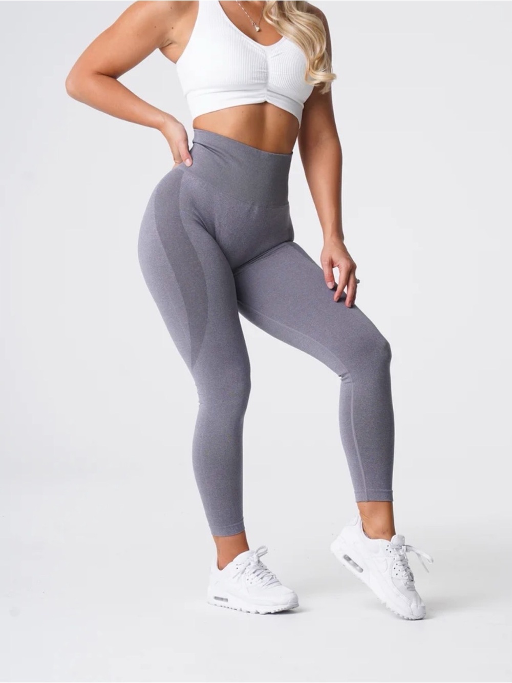 NVGTN Grey Contour Seamless Leggings.